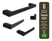 Kit Acessórios Para Banheiro Guriri Inox Preto Fosco 4 Peças