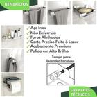 Kit Acessórios Para Banheiro Inox 6 Peças Elg