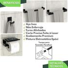 Kit Acessórios Para Banheiro Preto Fosco 4 Peças Elg - Metalcromo