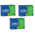 Kit Acnezil 3 sabonete esfoliante combate acne 3x90g Todos tipos de pele contra cravo e espinha = acnase
