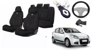 Kit Aconchego Exclusivo Sandero 2007-2017 + Volante + Chaveiro Tecido