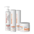 Kit Acquaflora Forma Curvas Shampoo Condicionador Tratamento Condicionante e Creme de Pentear Crespos (4 produtos)