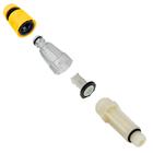 Kit Adaptador com Conector Filtro e Engate Amarelo Compatível com Lavadora Tekna HLX1401V