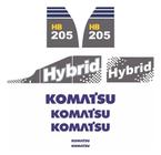 Kit Adesivo Compatível Escavadeira Komatsu Hb 205 Hybrid