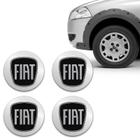 Kit Adesivo De Calota Emblema Fiat Black Piano Resinado 48mm - SPORTINOX