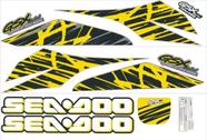 Kit Adesivo Faixa Jet Ski Seadoo Gsx Limited Amarelo E Preto