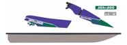 Kit Adesivo Faixa Jet Ski Seadoo Personalizado Sp 92 Verde E Roxo