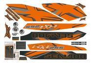 Kit Adesivo Faixa Jet Ski Seadoo Rxt 255 2008 Laranja