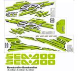 Kit Adesivo Faixa Jet Ski Seadoo Spx 98 Verde Limão