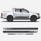 Kit Adesivo Faixa Lateral Traseira Chevrolet S10 Sport Gra