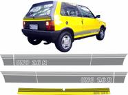 Kit Adesivo Faixa Lateral Traseira Fiat Uno 1.6 R Amarelo