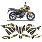 Kit Adesivo Moto Honda Cg Titan 160 2022 Carenagem Amarelo