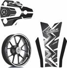 Kit Adesivo Protetor E Friso Yamaha Fazer Fz25 Preto Branco5