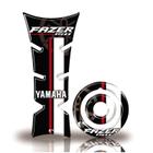 kit Adesivo Resinado Protetor Tanque E Bocal Moto Yamaha Fazer Vermelho Branco - Cobra Motoparts