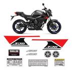 Kit Adesivo Yamaha Xj6 2013/14 Faixa Do Tanque Vermelho