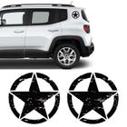 Kit Adesivos Estrela Militar Corroída Jeep Renegade Preto