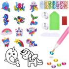 Kit Adesivos Fundo do Mar Strass Coloridos Pintura de Diamante Infantil Big Gem Stickers - Levolpe