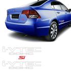 Kit Adesivos Honda New Civic I-vtec Dohc Prata Si Vermelho