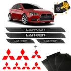 Kit Adesivos Lancer Vermelho Refletivo + Soleira Protetora - SPORTINOX