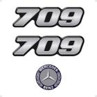 Kit Adesivos MB 709 Caminhão Mercedes Benz Cromado Genérico - SPORTINOX