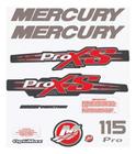 Kit Adesivos Mercury Proxs 115 Para Motor De Popa Optimax