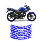 Kit Adesivos Ploter Roda Yamaha Fazer 150 Azul