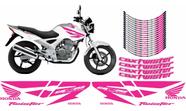 Kit Adesivos Tanque + Friso Roda Twister Cbx 250 2008 Rosa