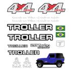 Kit Adesivos Troller 2005 4x4 Emblema Refletivo Prata Dakar