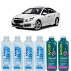 Kit aditivo radiador bio coolant concentrado rosa + agua desmineralizada - chevrolet cruze sedan - r1923 - RADIEX