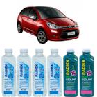 Kit aditivo radiador bio coolant concentrado rosa + agua desmineralizada - citroen c3 - r1923 - RADIEX