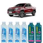 Kit aditivo radiador bio coolant concentrado rosa + agua desmineralizada - fiat toro - r1923 - RADIEX