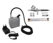 Kit Aerografia Mini Compressor + Aerógrafo C/ 3 bicos e Acessórios e Mini Filtro Onetools