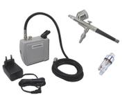 Kit Aerografia Mini Compressor + Aerógrafo Copo Fixo 0,5 + Mini Filtro OneTools