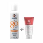 Kit Aerosol Spray Transparente FPS80 + Protetor Solar Facial FPS50 - Anasol