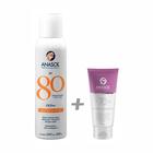 Kit Aerosol Spray Transparente FPS80 + Protetor Solar Facial FPS70 UVA/UVB - Anasol