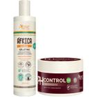 Kit Africa Baoba Apse Gelatina Ativadora + Ph Control 300g Anti Porosidade Tratamento Capilar