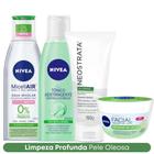 Kit Água Micelar + Tonico Adstringente + Sbaonete Gel Neostrata 150g + Hidratante Pepino Nivea