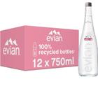 Kit Água Mineral Com Gás Francesa Evian Vidro 750Ml Com 12Un