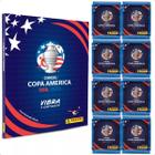 Kit Álbum Capa Dura + 300 Figurinhas (60 envelopes) Conmebol 2024 Copa América USA