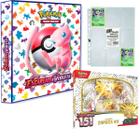 Kit Álbum Pasta Fichário Pokémon Escarlate e Violeta 151 com Box Zapdos EX e 10 Folhas 9 Bolsos TCG - Pokémon Cards Copag