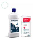 Kit Alergia Pele Cães Shampoo Clorexidina + Alervet Coceiras