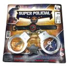 Kit Algemas Brinquedo Policial Infantil Distintivo Plástico