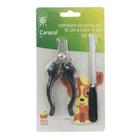 Kit Alicate Corte De Unhas Caes Gato 12 cm C/ Lixa Cor Preto