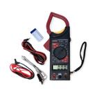 Kit Alicate Volt Amperímetro Digital Tensão Continuidade Corrente Resistência Va-760 Portátil Instrutherm Ponta Prova