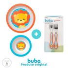 Kit alimentacao 4 peças para bebê Buba introdução alimentar prato bowl kit talher colher e garfo