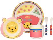 Kit Alimentação Infantil 5 Peças Oxford - Bamboo Lhama