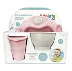 Kit Alimentação Infantil c/05 Peças Cajovil Rosa