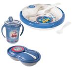 Kit Alimentação Prato Térmico Caneca Pote Carrinho Plasútil