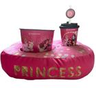 Kit Almofada Balde Pipoca Copo Infantil Princesas Disney Original