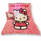 Kit Almofada + Cobertor Hello Kitty Gatinha Presente Fofinho Lindo Produto Oficial